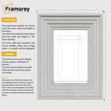 White Wooden Picture Photo Frame Big Step Style With White Mount