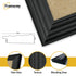 Square Size Black Wooden Picture Frames Big Step Style