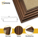 Square Size Walnut Wooden Picture Frames Big Step Style