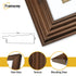 Walnut Wooden Picture Frames Big Step Style, With White Mount