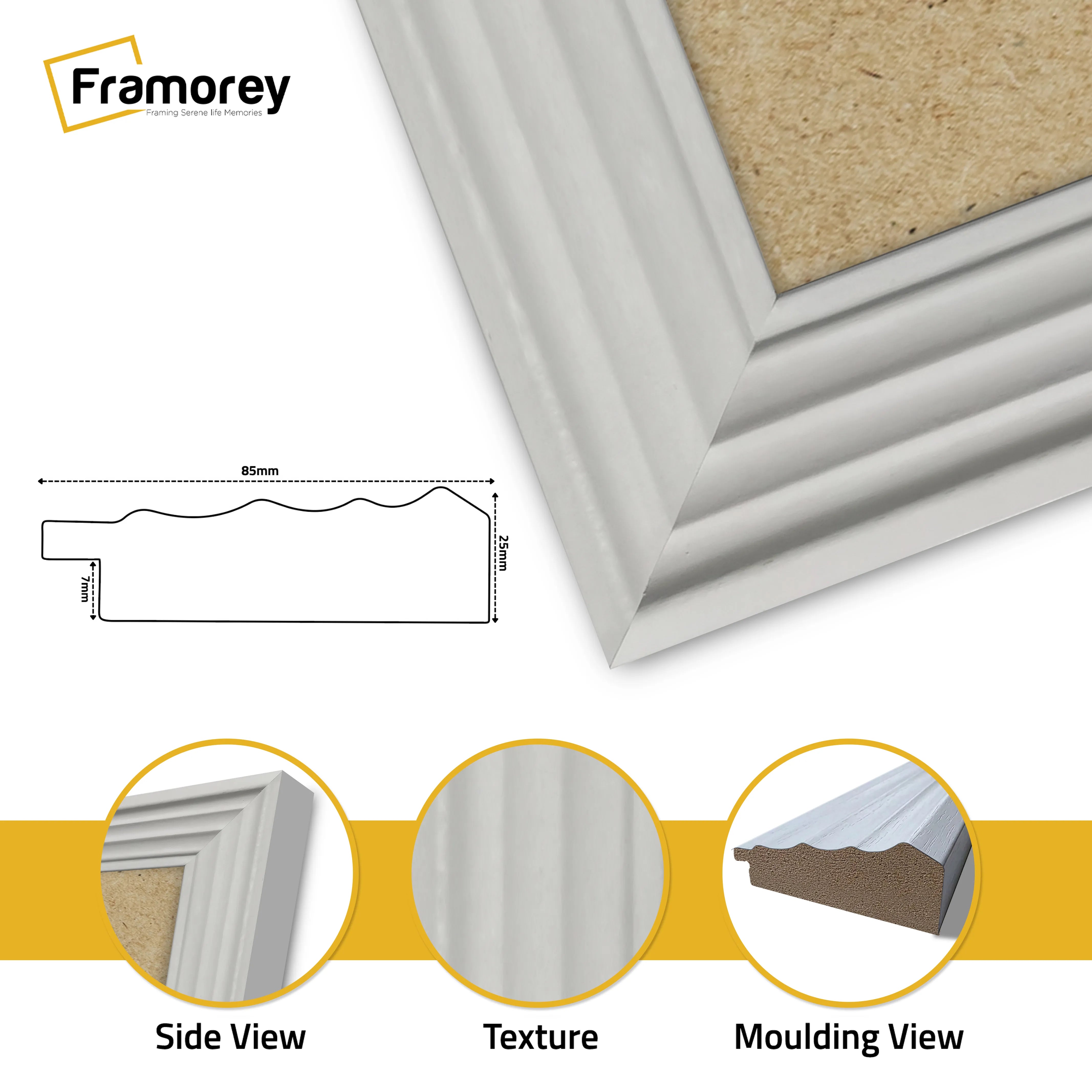 White Wooden Picture Frames Big Step Style Photo Frames