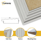 Panoramic White Wooden Picture Frame Big Step Style Photo Frames