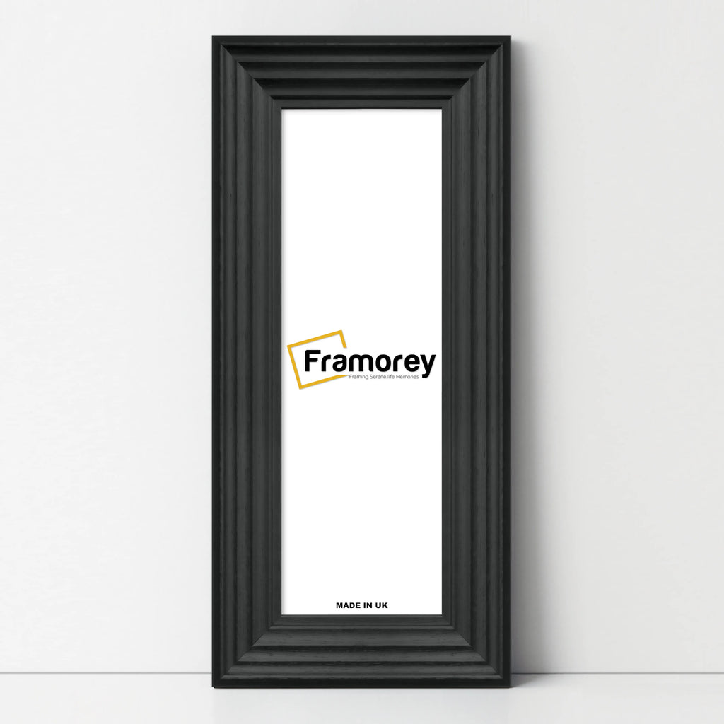 Panoramic Size Black Wooden Picture Frame Big Step Style Photo Frames