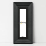 Panoramic Size Black Wooden Picture Frame Big Step With Black Mount