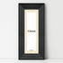 Panoramic Size Black Wooden Picture Frame Big Step Style with Ivory Mount