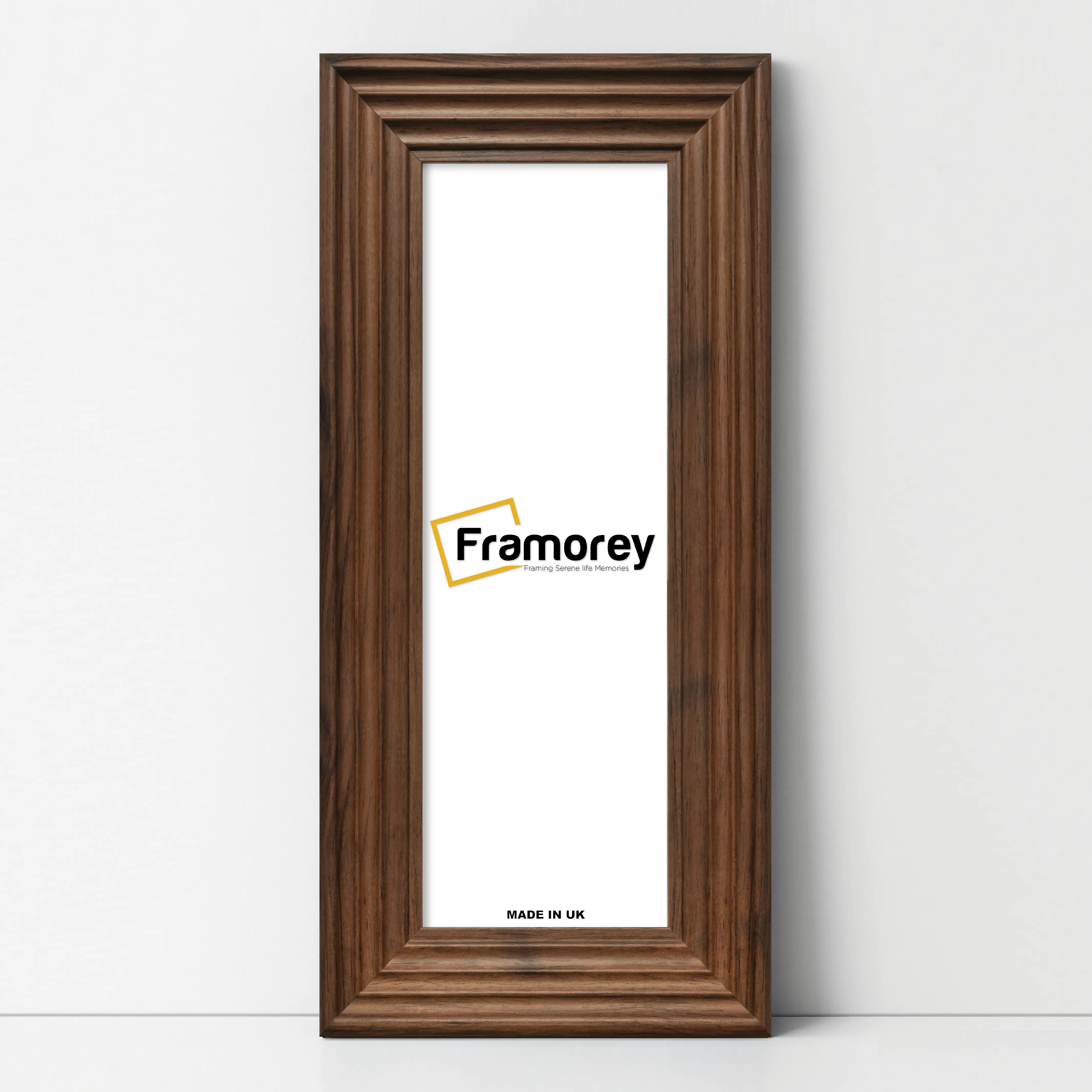 Panoramic Size Walnut Wooden Picture Frame Big Step Style Photo Frames