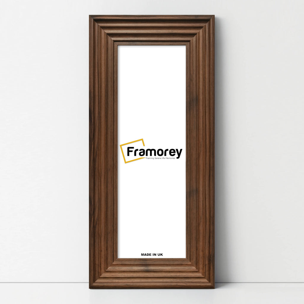 Panoramic Size Walnut Wooden Picture Frame Big Step Style Photo Frames