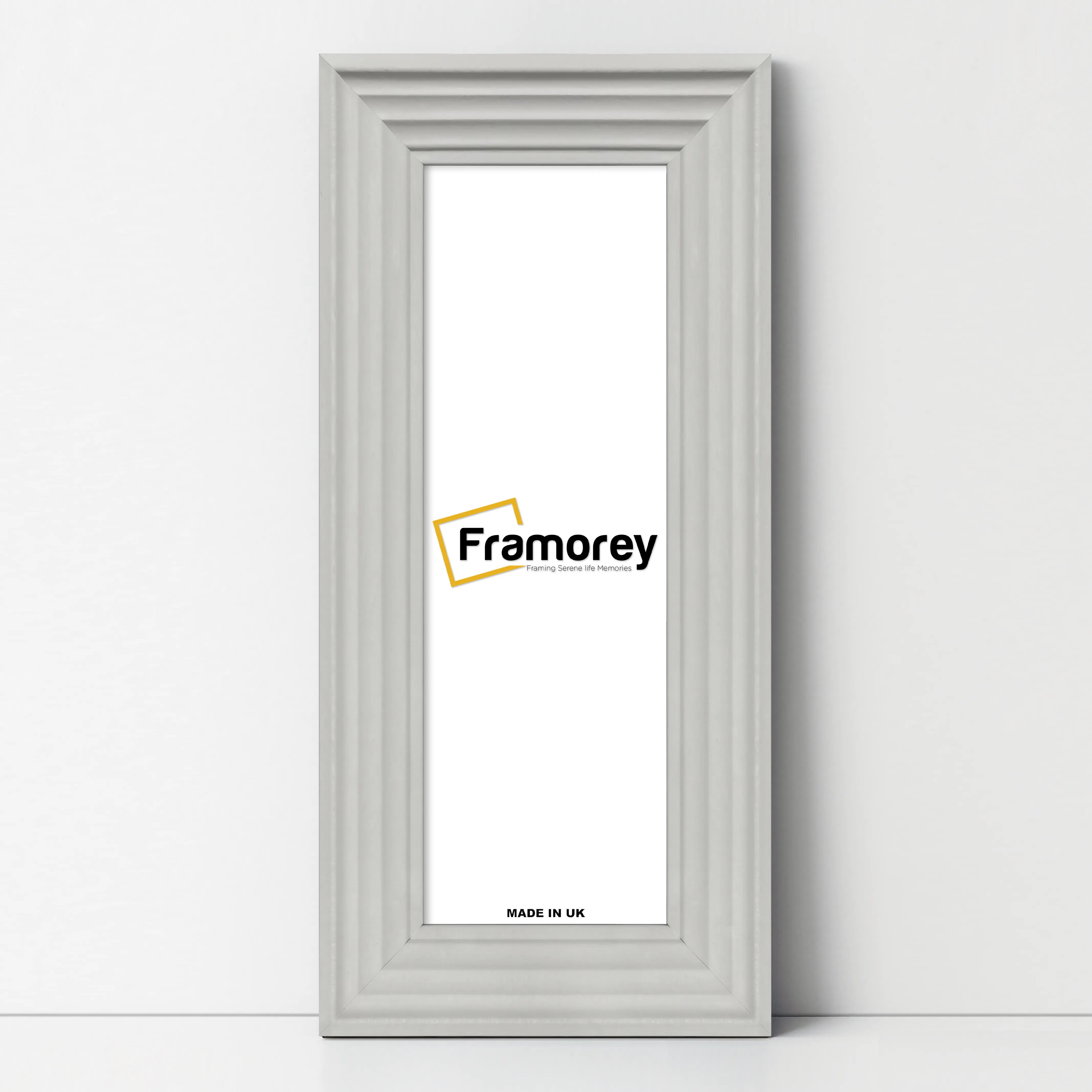 Panoramic White Wooden Picture Frame Big Step Style Photo Frames
