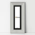 Panoramic Size White Wooden Picture Frame Big Step Style, With Black Mount