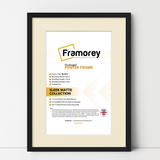 Thin Style Black Picture Frames With Ivory Mount