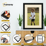 Glitter Sparkle Black Picture Frame Photo Print Frame With Ivory Mount