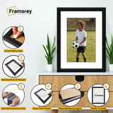 Glitter Sparkle Black Picture Frame Photo Print Frame With White Mount