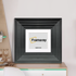 Square Black Wooden Picture Frame Big Step Style with White Mount