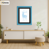 Blue Picture Frame with Black mount Wall Decor Frames