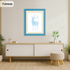 Blue Picture Frame with Ivory mount Wall Decor Frames