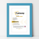 Blue Picture Frame with White mount Wall Decor Frames