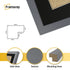 Thin Matt Panoramic Dark Grey Picture Frames With Black Mount
