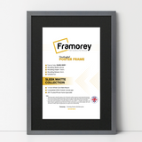 Thin Style Dark Grey Picture Frames with Black Mount