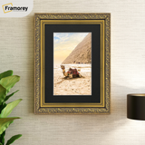 Gold Picture Frame Ornate Traditional Dahlia Photo Frame With Black Mount
