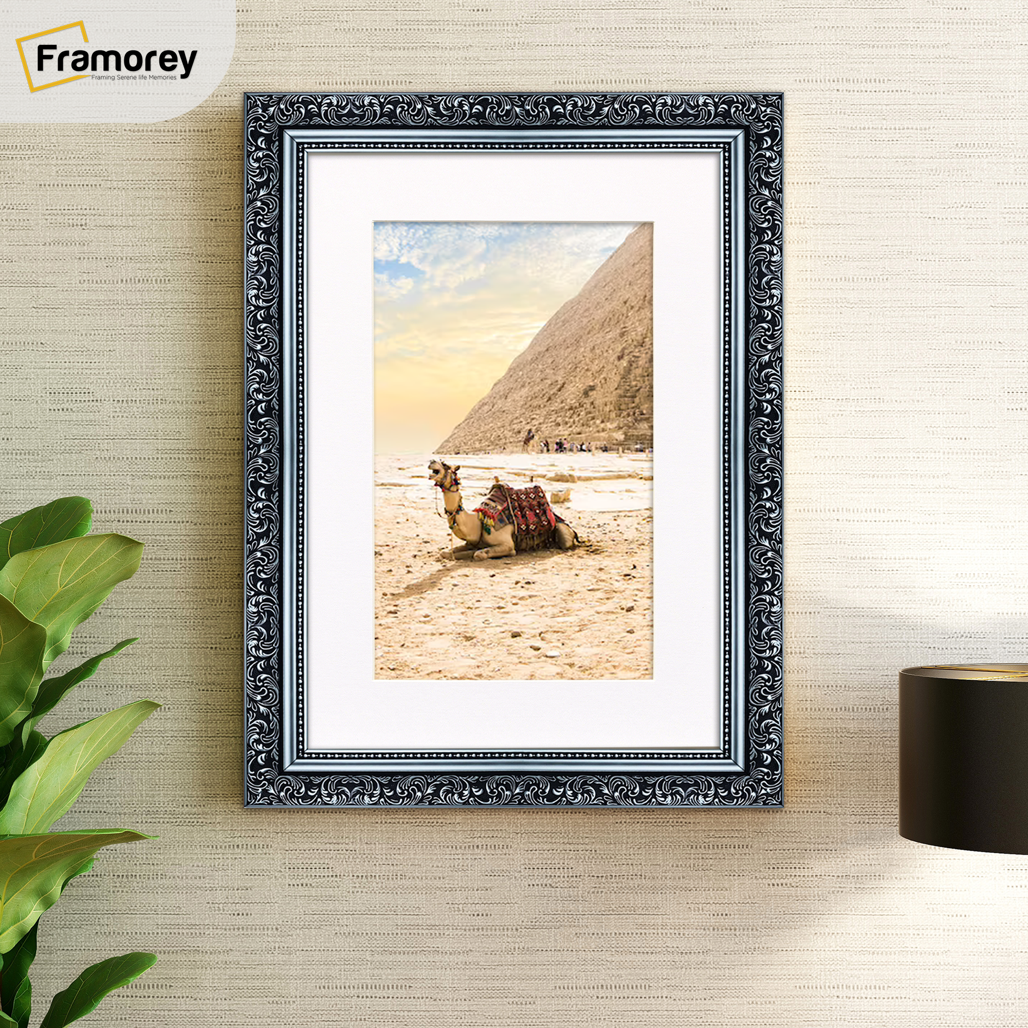 Silver Picture Frame Ornate Traditional Dahlia Photo Frame With White Mount