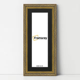 Panorama Gold Photo Frame Dahlia Wall Art Hanging With Black Mount