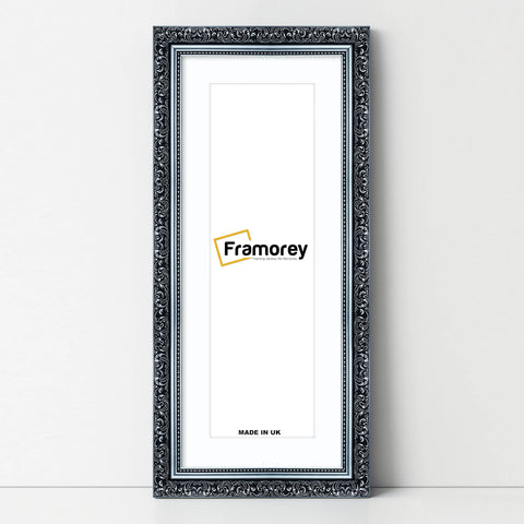 Panorama Silver Photo Frame Dahlia Wall Art Frame With White Mount