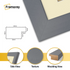 Square Dark Grey Picture Frame With Ivory Mount