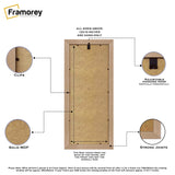 Panoramic Grained Grey Picture Frame Fletcher Wood With White Mount