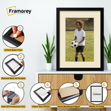 Thin Style Green Picture Frame With Ivory Mount