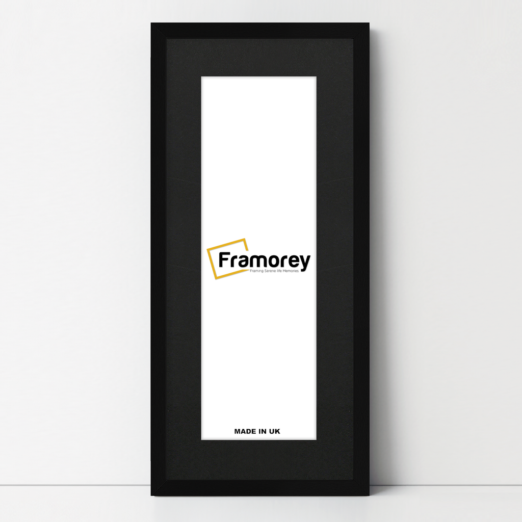 Thin Matt Panoramic Black Pictures Frames With Black Mount
