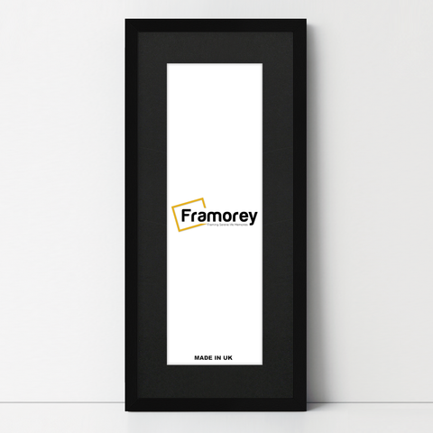 Thin Matt Panoramic Black Pictures Frames With Black Mount