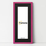 Thin Matt Panoramic Pink Picture Frames With Black Mount
