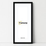 Thin Matt Panoramic Black Picture Frames With White Mount
