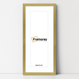 Thin Matt Panoramic Gold Pictures Frames With White Mount