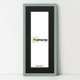 Thin Matt Panoramic Green Picture Frames With Black Mount