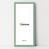 Thin Matt Panoramic Green Pictures Frames With White Mount