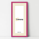Thin Matt Panoramic Pink Picture Frames With Ivory Mount