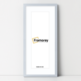 Thin Matt Panoramic Light Grey Pictures Frames With White Mount