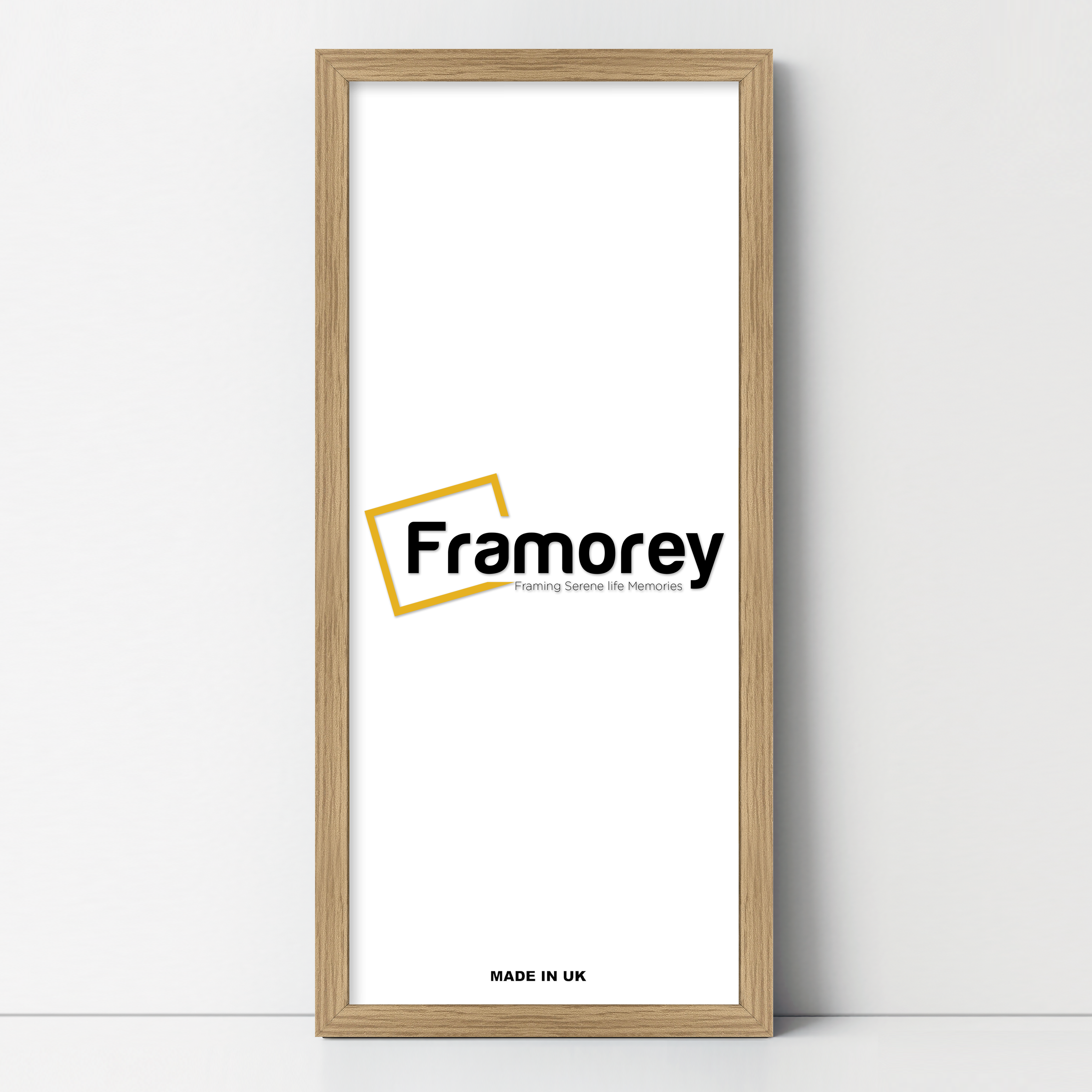Thin Matt Oak Panoramic Picture Frame Poster Frames