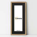 Panoramic Thin Matt Oak Picture Frames with Black Mount