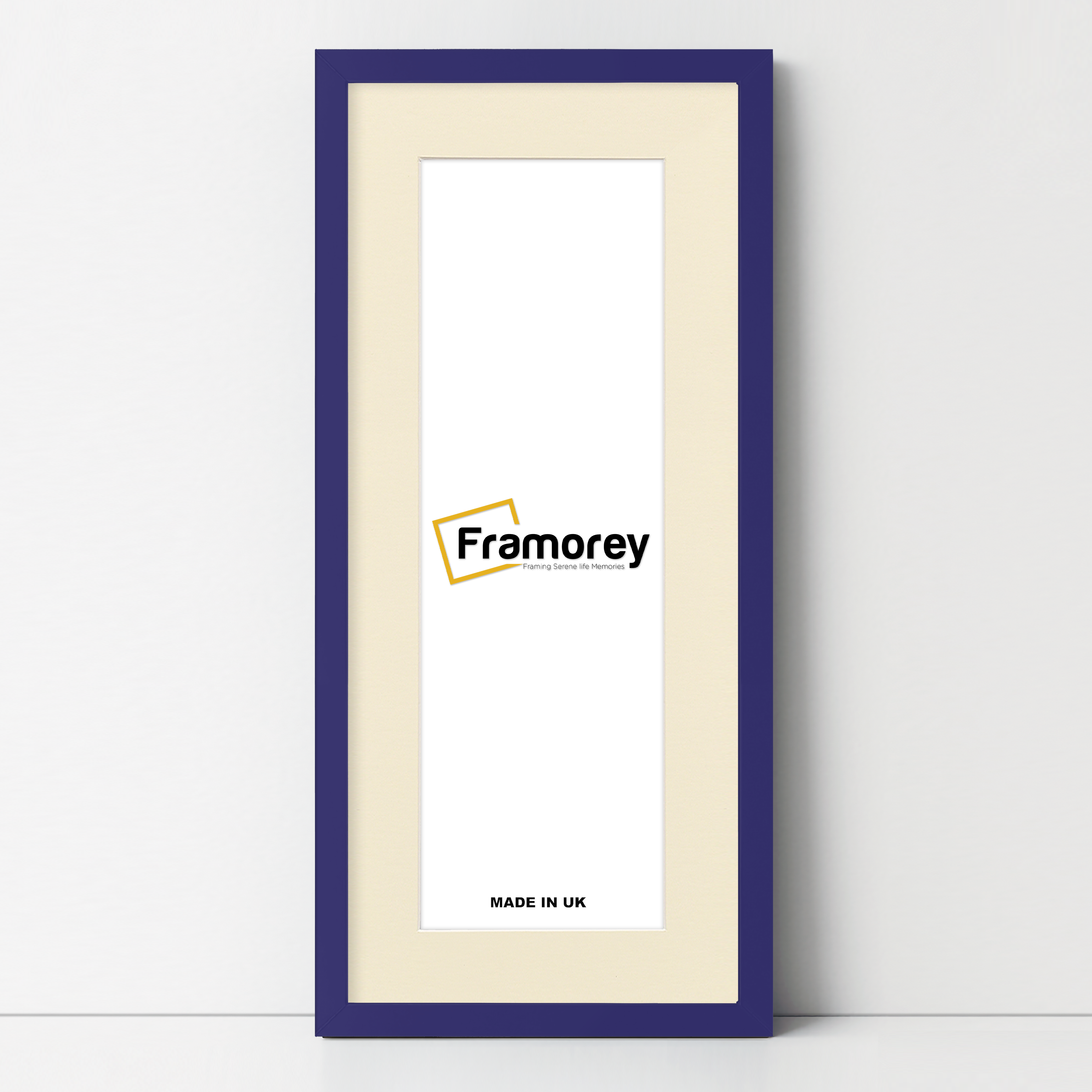 Thin Matt Panoramic Purple Picture Frames With Ivory Mount
