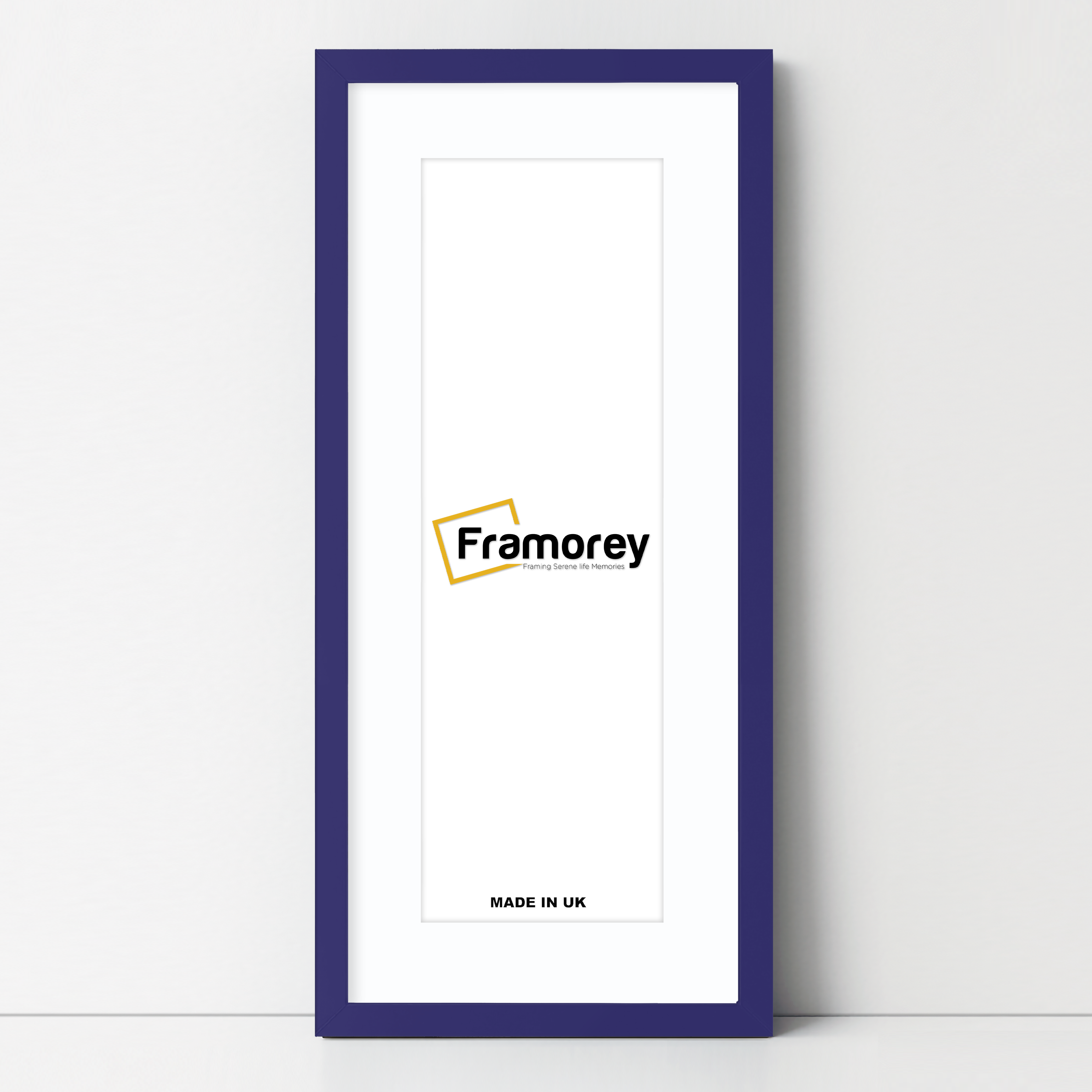 Thin Matt Panoramic Purple Picture Frames With White Mount