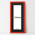 Thin Matt Panoramic Red Picture Frames With Black Mount