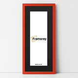 Thin Matt Panoramic Red Picture Frames With Black Mount
