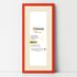 Thin Matt Panoramic Red Picture Frames With Ivory Mount