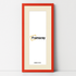 Thin Matt Panoramic Red Picture Frames With Ivory Mount