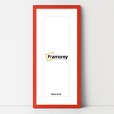 Thin Matt Panoramic Red Picture Frames With White Mount