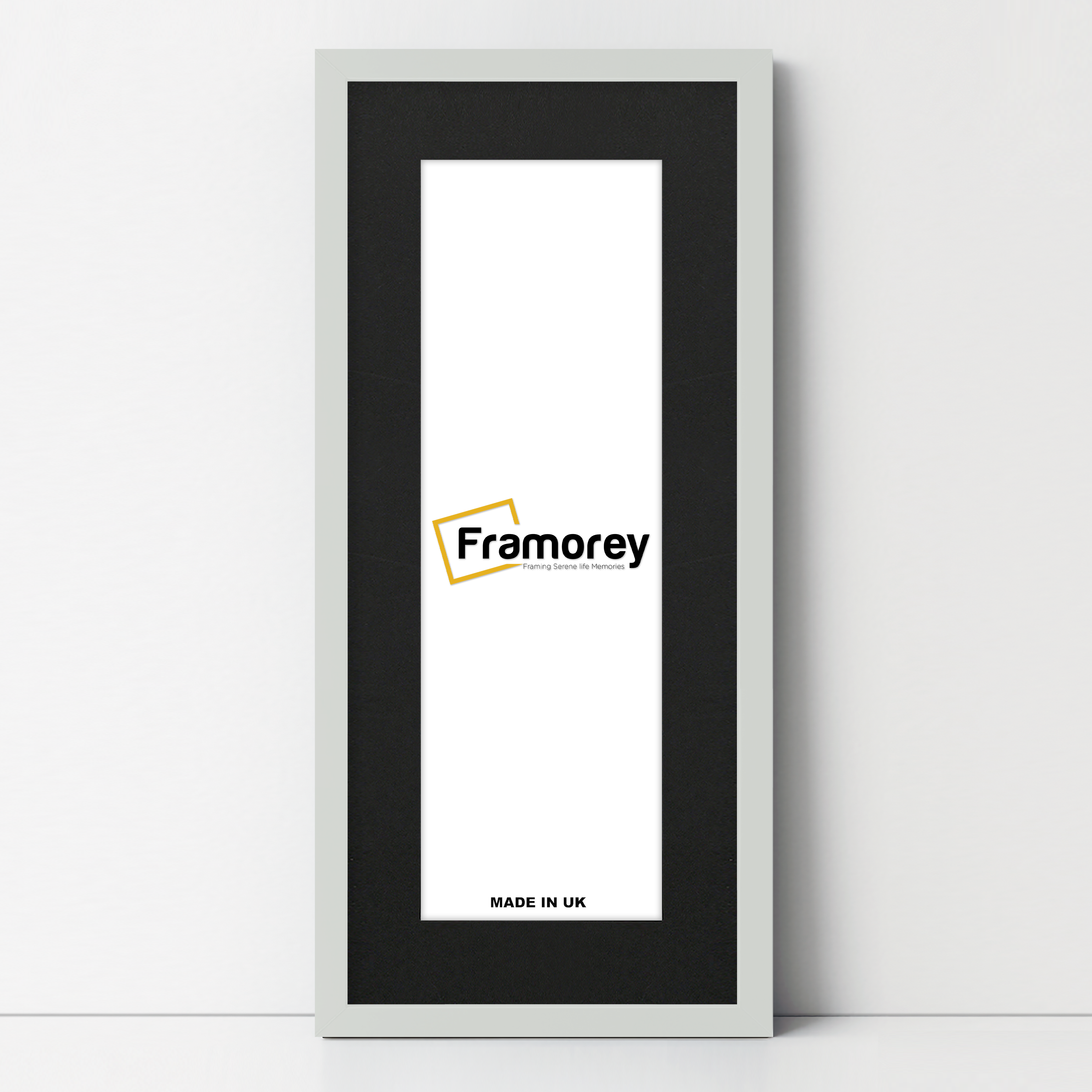 Thin Matt Panoramic Silver Picture Frames With Black Mount