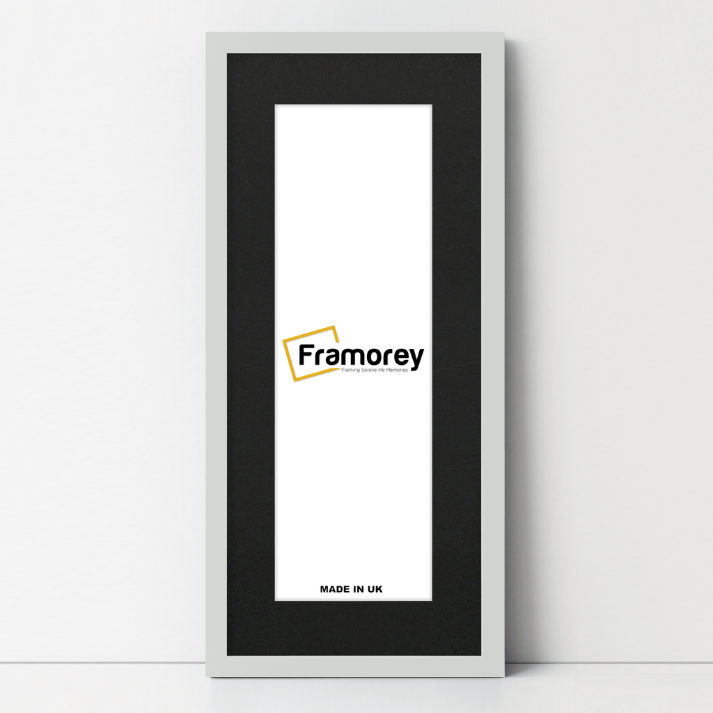 Thin Matt Panoramic Silver Picture Frames With Black Mount