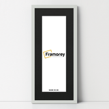 Thin Matt Panoramic Silver Picture Frames With Black Mount